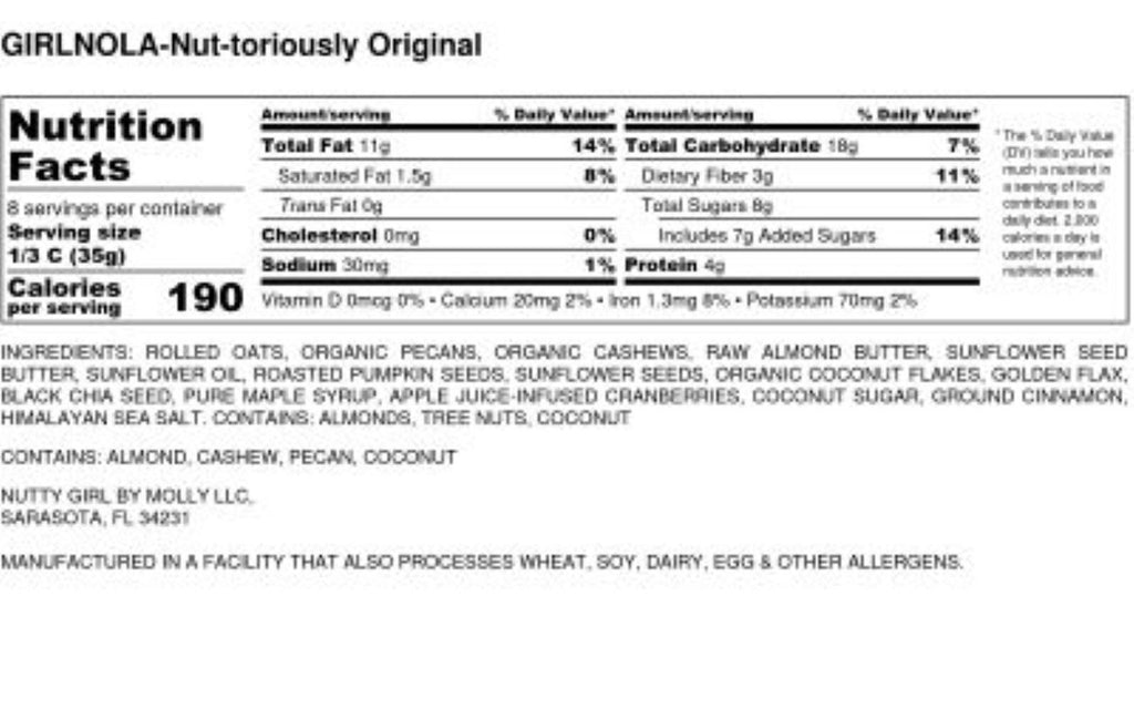 Girlnola Original & Keto 5lbs Bulk | Gluten Free, Plant-based Granola Cereal
