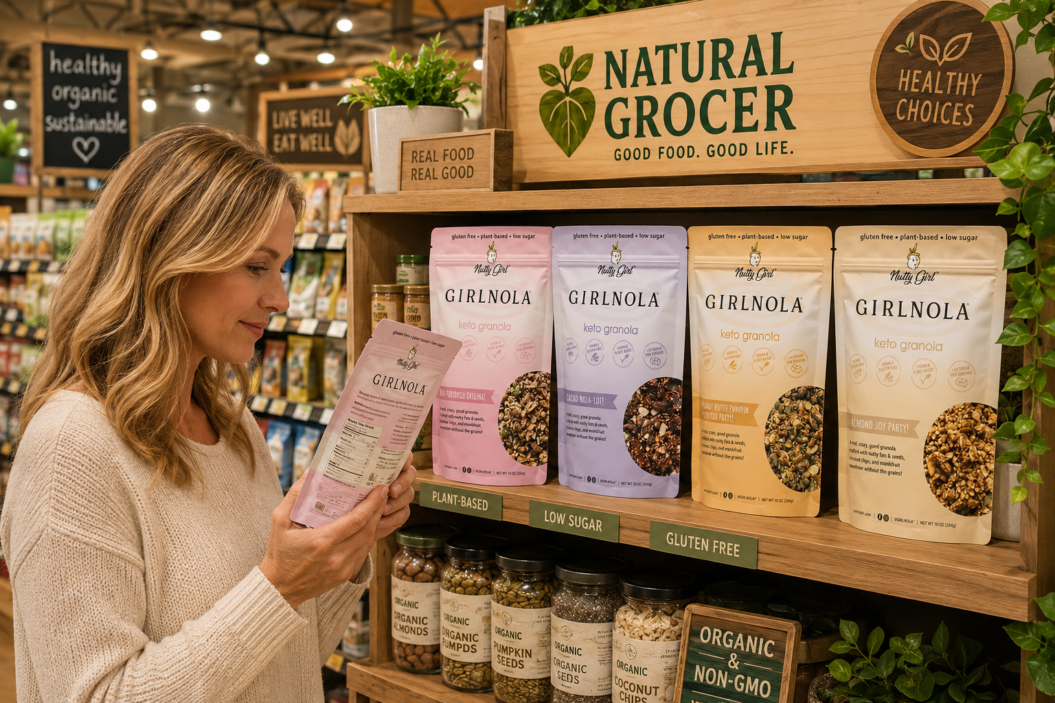 Girlnola® Keto | Variety 4-Pack | Low Carb Low Sugar Granola